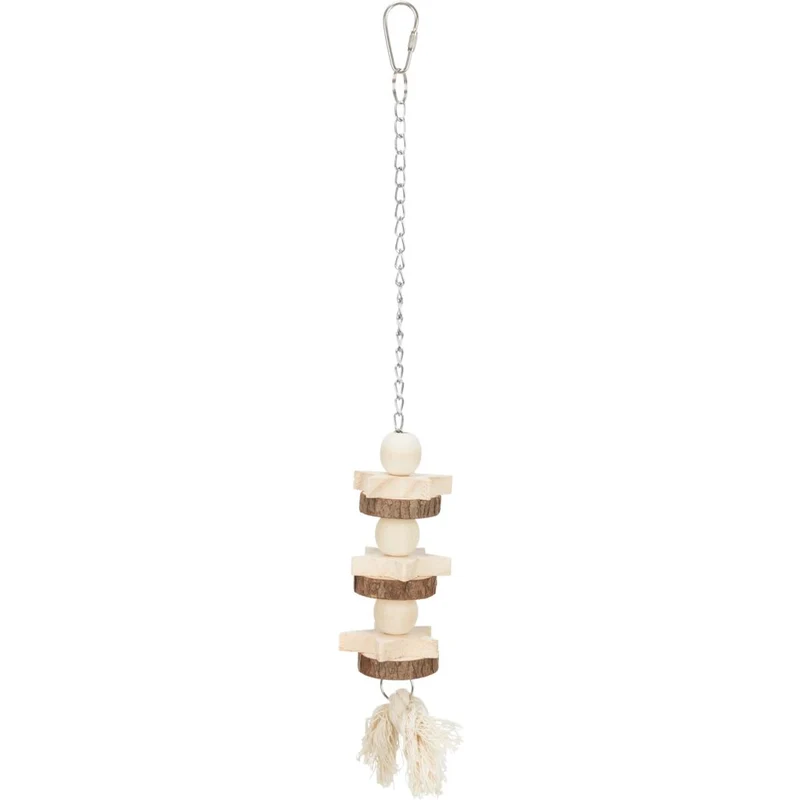 Spielzeug an Kette, mit Tau, Holz