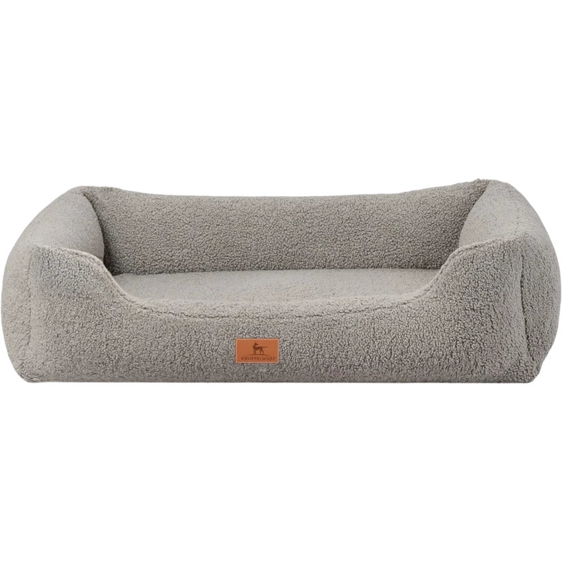 Knuffelwuff orthopädisches Hundebett Wollekopp – Kuscheliger Teddy-Stoff & gesunder Schlafkomfort