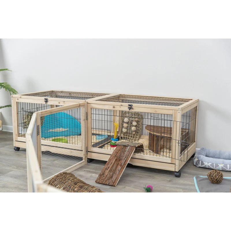 Kleintier Indoor Gehege aus Holz