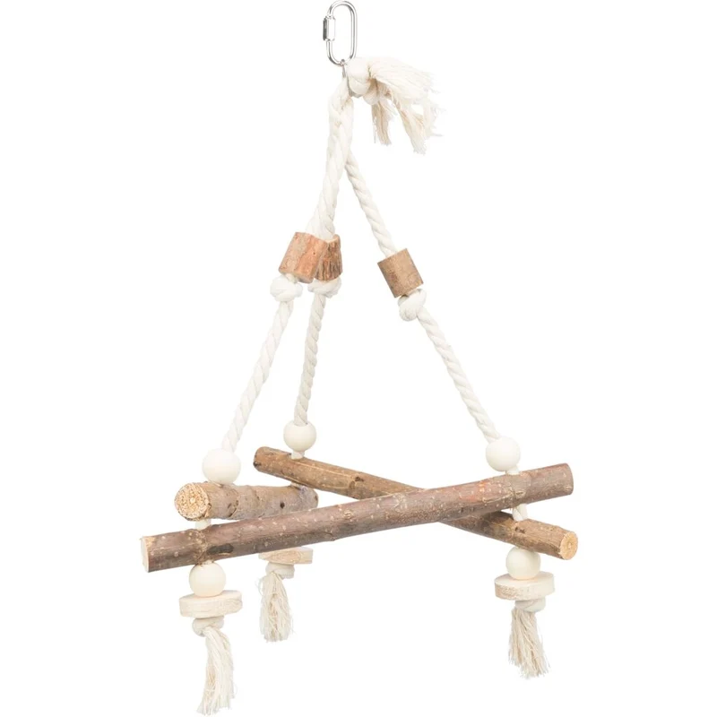 Schaukel am Tau, Rindenholz