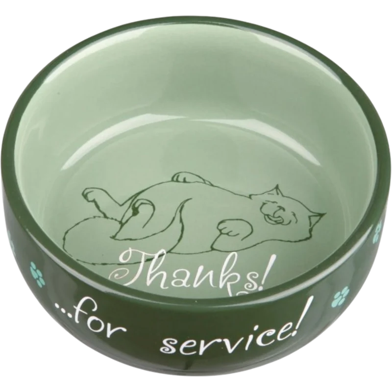 Trixie Keramiknapf "Thanks for Service!" – Praktisch und funktional für Ihre Katze