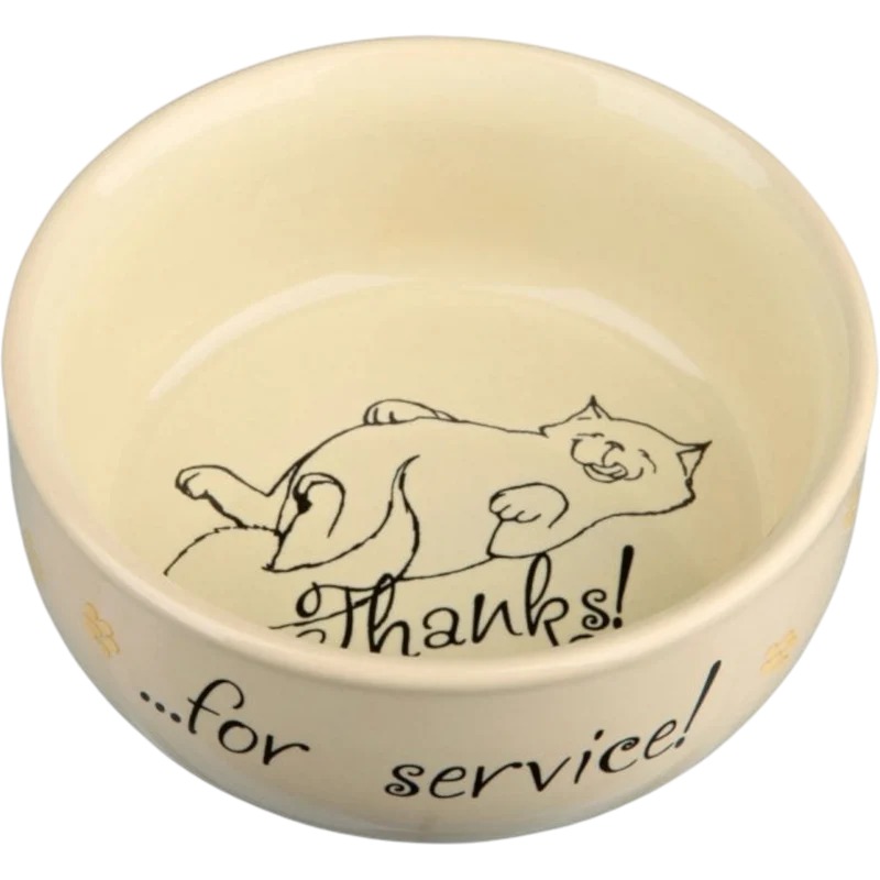 Trixie Keramiknapf "Thanks for Service!" – Praktisch und funktional für Ihre Katze