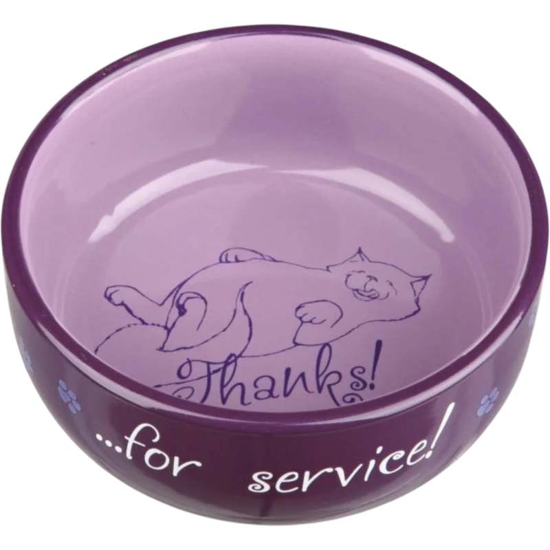 Trixie Keramiknapf "Thanks for Service!" – Praktisch und funktional für Ihre Katze
