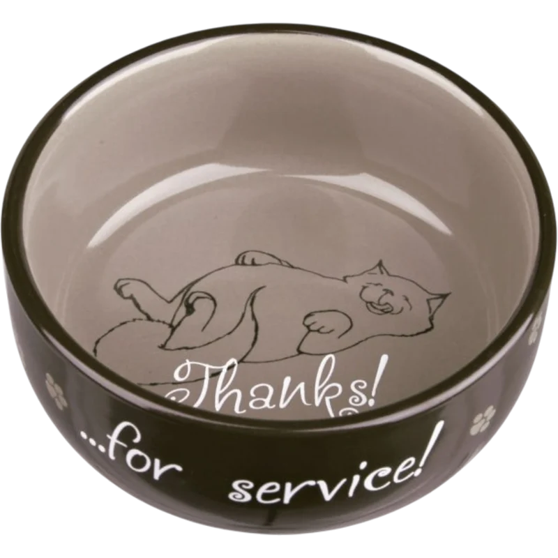 Trixie Keramiknapf "Thanks for Service!" – Praktisch und funktional für Ihre Katze