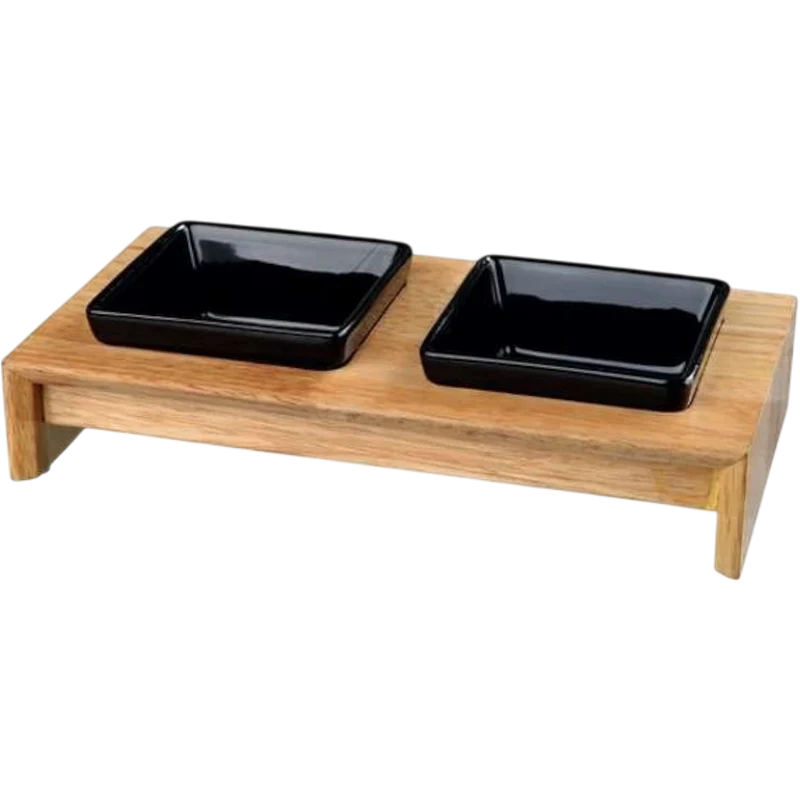 Trixie Napf-Set Keramik/Holz – Eleganz und Funktionalität für Ihr Haustier