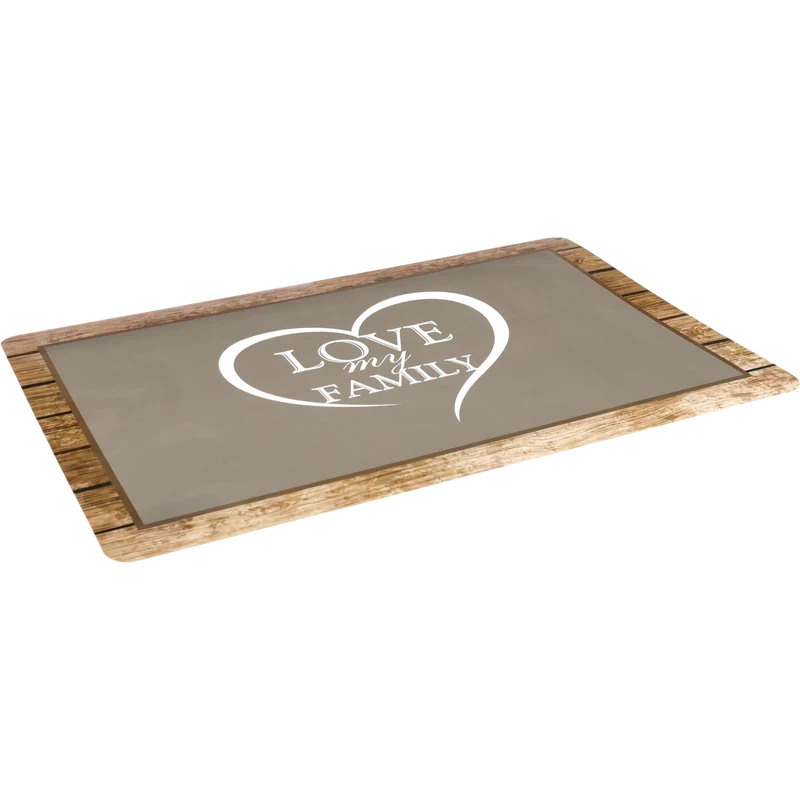 Napfunterlage Shabby Chic Rechteck Braun – Stilvoller Schutz für den Futterplatz Ihres Lieblings!