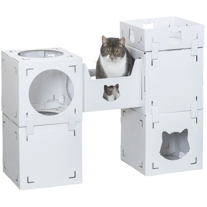 KittyPits Kartonburg für Katzen Casa Cara aus Pappe