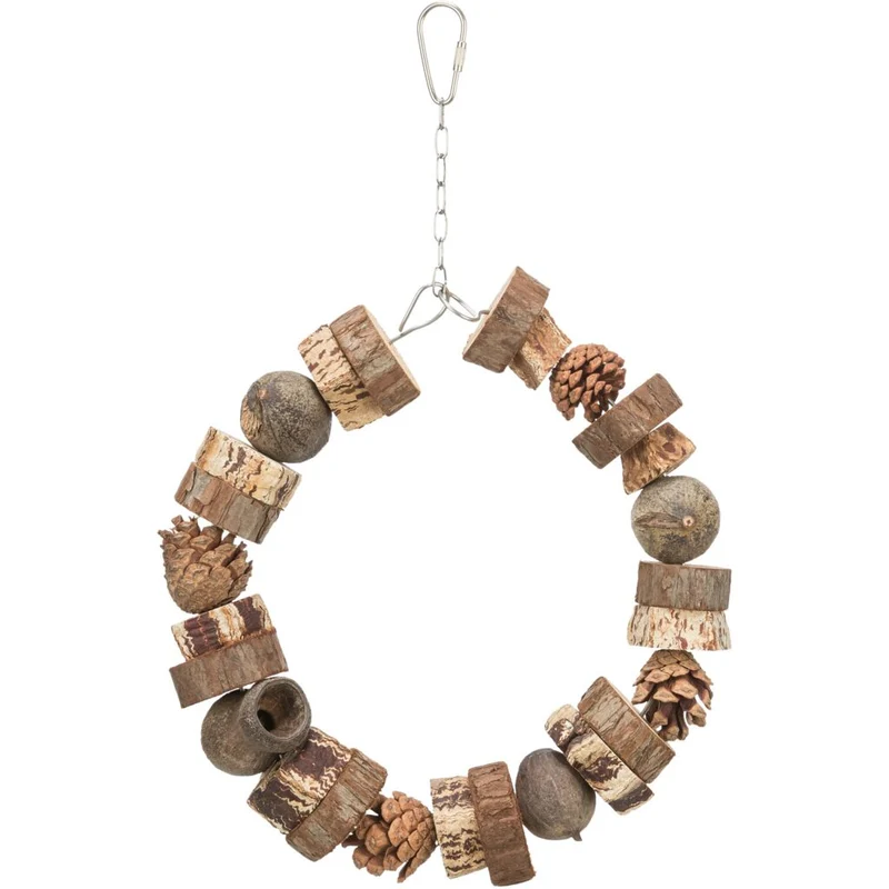 Ringschaukel, Holz/Tannenzapfen