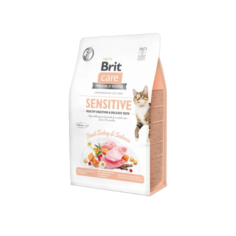 Brit Care Cat - Für nahrungssensible Katzen - mit frischem Truthahn & Lachs