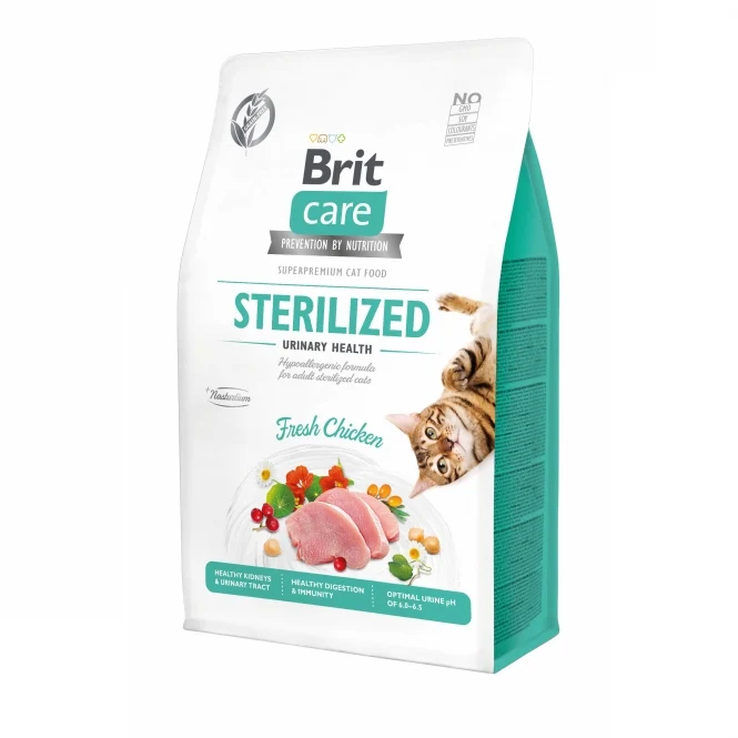 Brit Care Cat - Für sterilisierte Katzen & zur Unterstützung gesunder Harnwege & Gewichtsregulierung - mit frischem Huhn