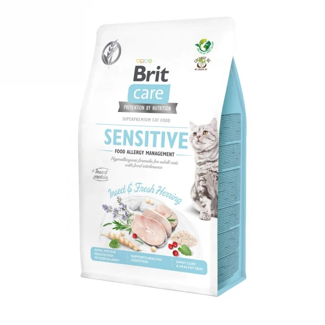 Brit Care Cat - Für nahrungssensible Katzen - mit frischem Hering & Insektenprotein