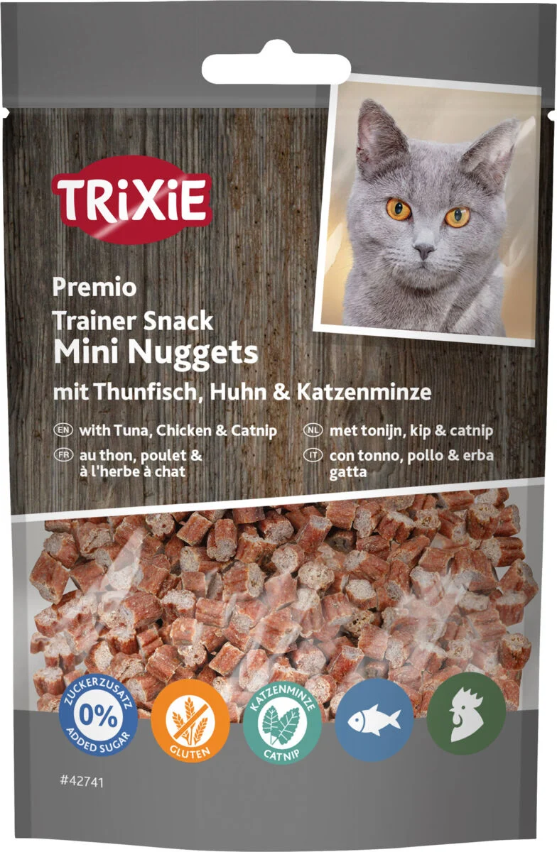 Premio Trainer Snack Mini Nuggets mit Thunfisch, Huhn & Katzenminze