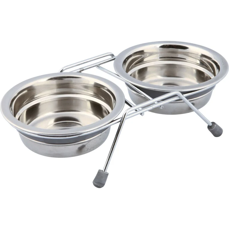 Napf-Set, Klapperschutz, Edelstahl/Metall