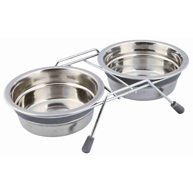 Napf-Set, Klapperschutz, Edelstahl/Metall