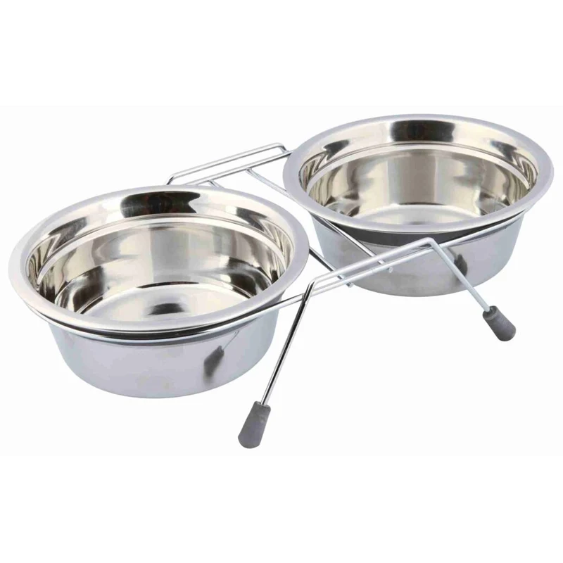 Napf-Set, Klapperschutz, Edelstahl/Metall