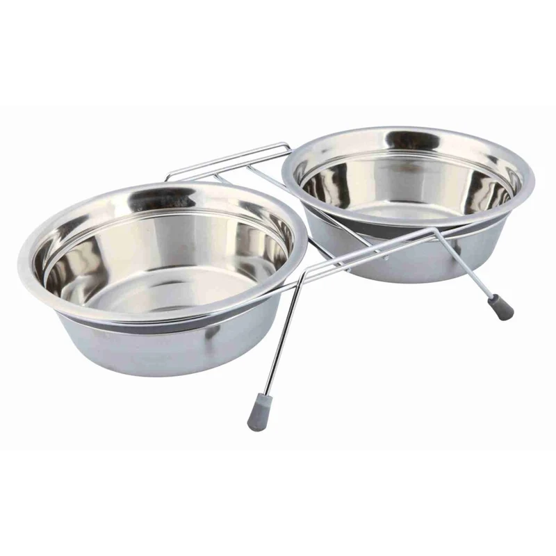 Napf-Set, Klapperschutz, Edelstahl/Metall