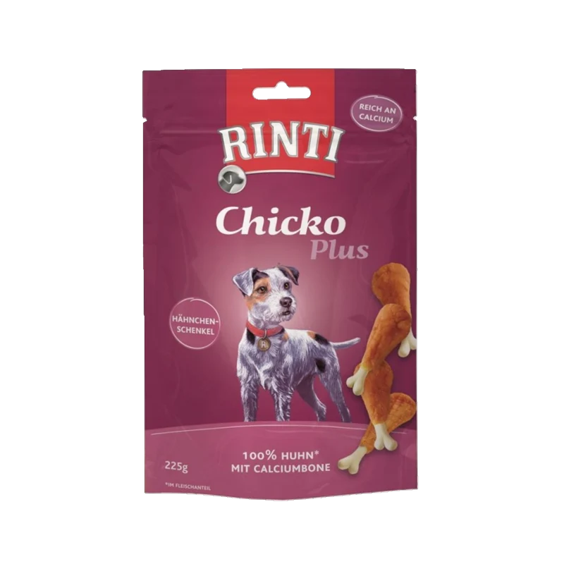 De Hun’nenhoff | Rinti Chicko Plus Hähnchenschenkel mit Calciumbone – 225 g