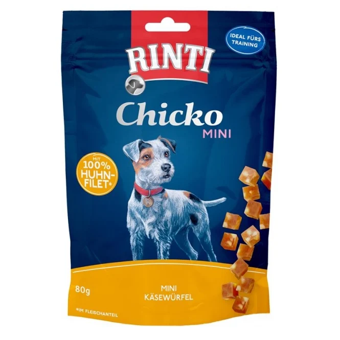 De Hun’nenhoff | Rinti Chicko Mini Käsewürfel Huhn 80g