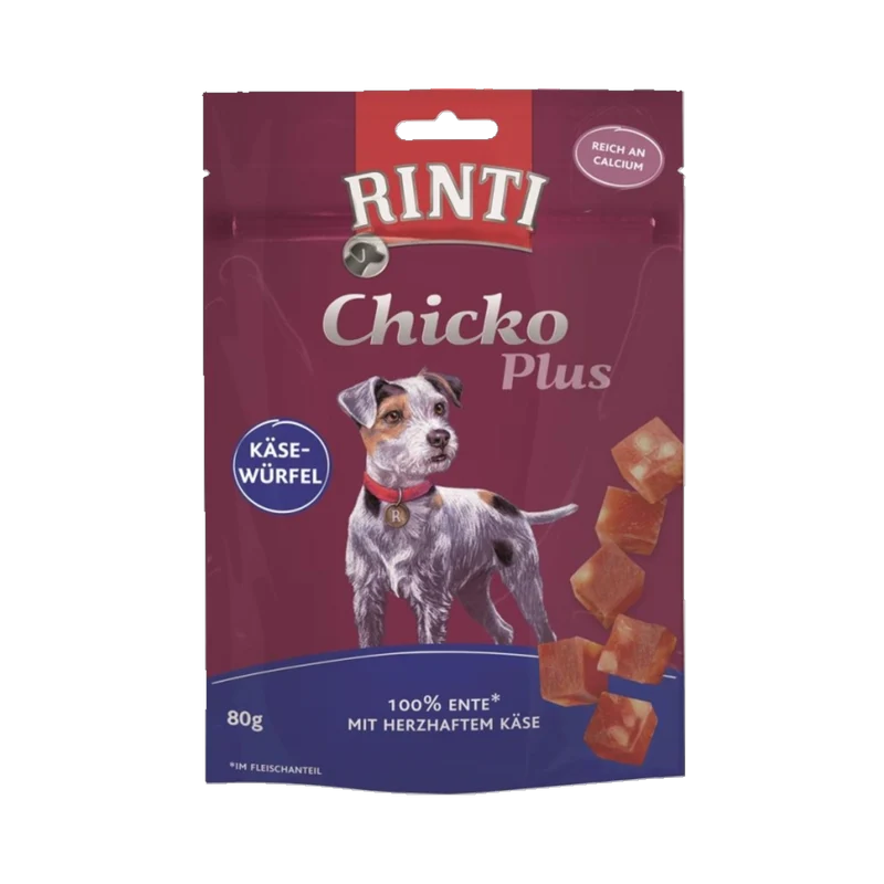 De Hun’nenhoff | Rinti Chicko Käsewürfel mit Ente – Knuspriger Snackgenuss für Hunde