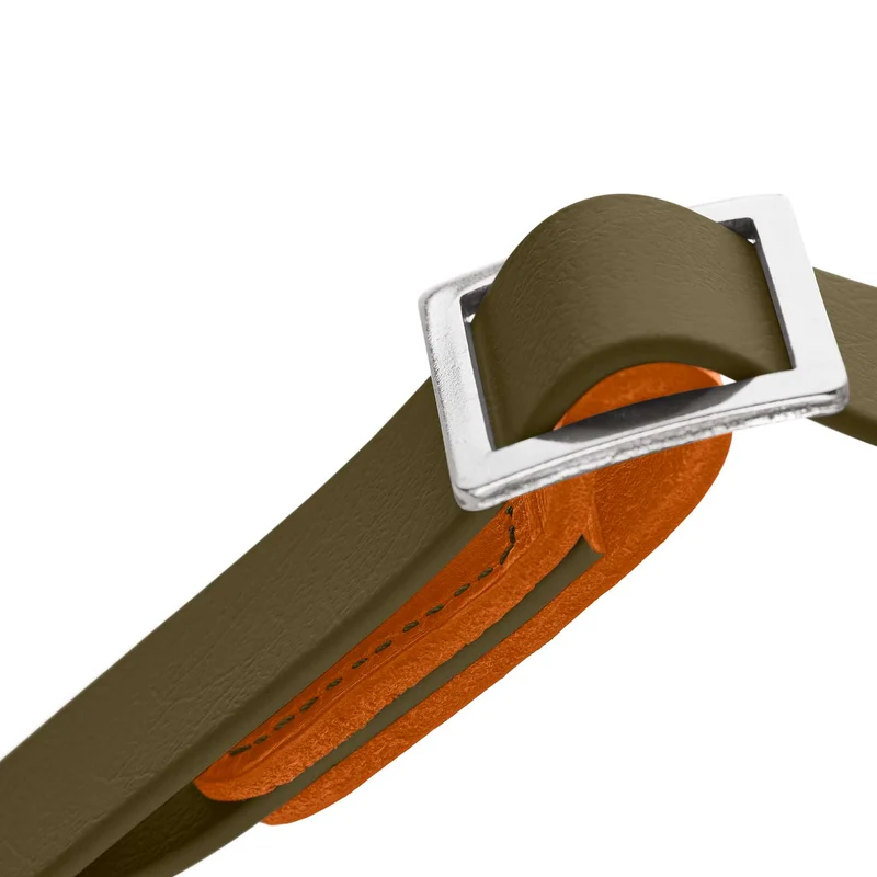 Halsung Wolmar BioThane® x Leder Alu-Strong