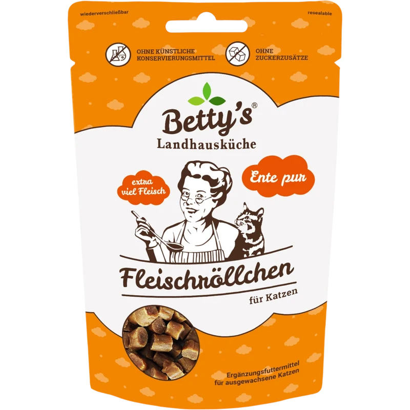 Betty’s LHK Cat - Fleischröllchen Ente pur