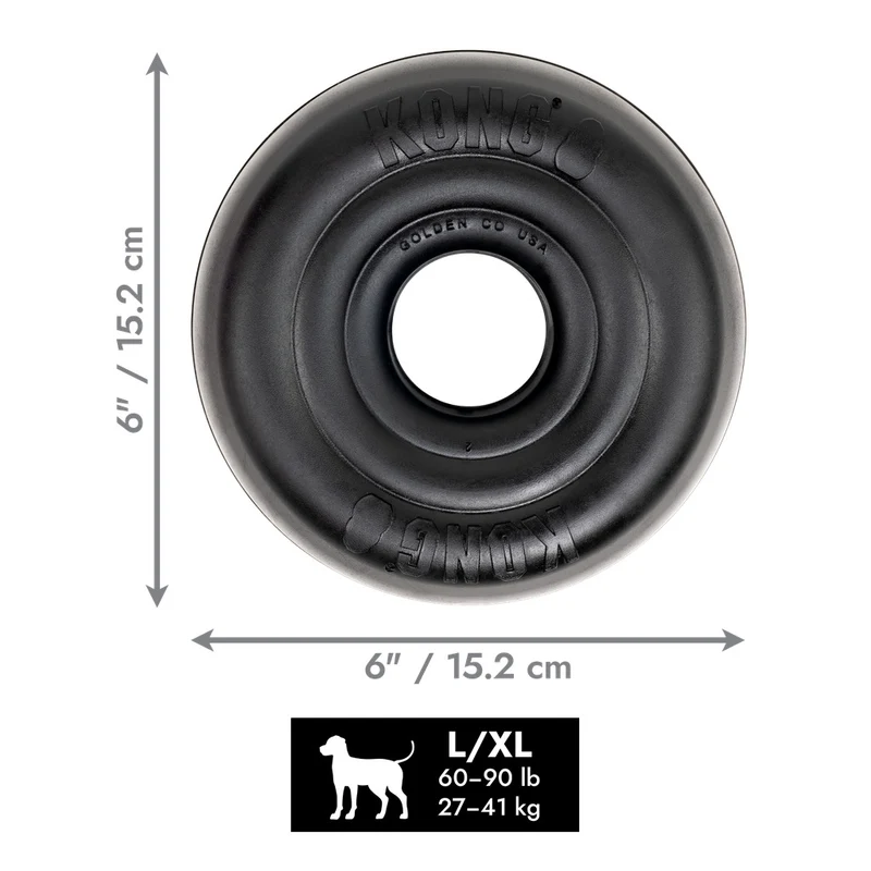 KONG Extreme Donut Hundespielzeug – Robustes Kauspielzeug für starke Kauer