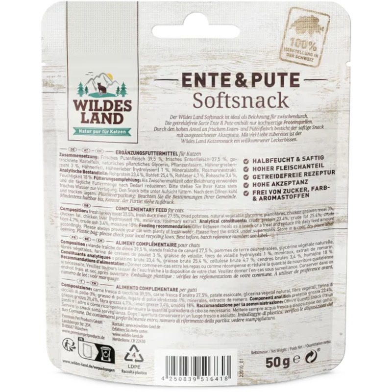 Wildes Land Cat - Softsnack Ente & Pute
