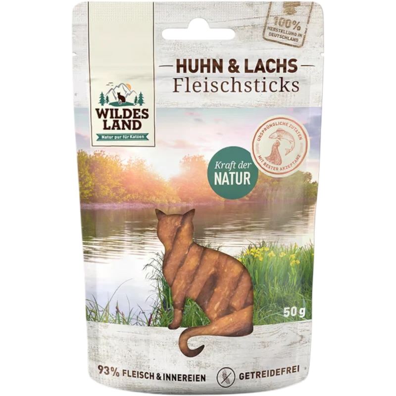 Wildes Land Cat - Fleischsticks Huhn & Lachs