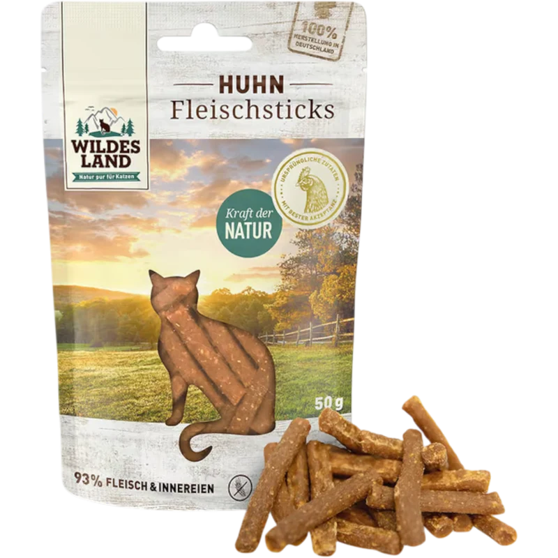 Wildes Land Cat - Fleischsticks Huhn
