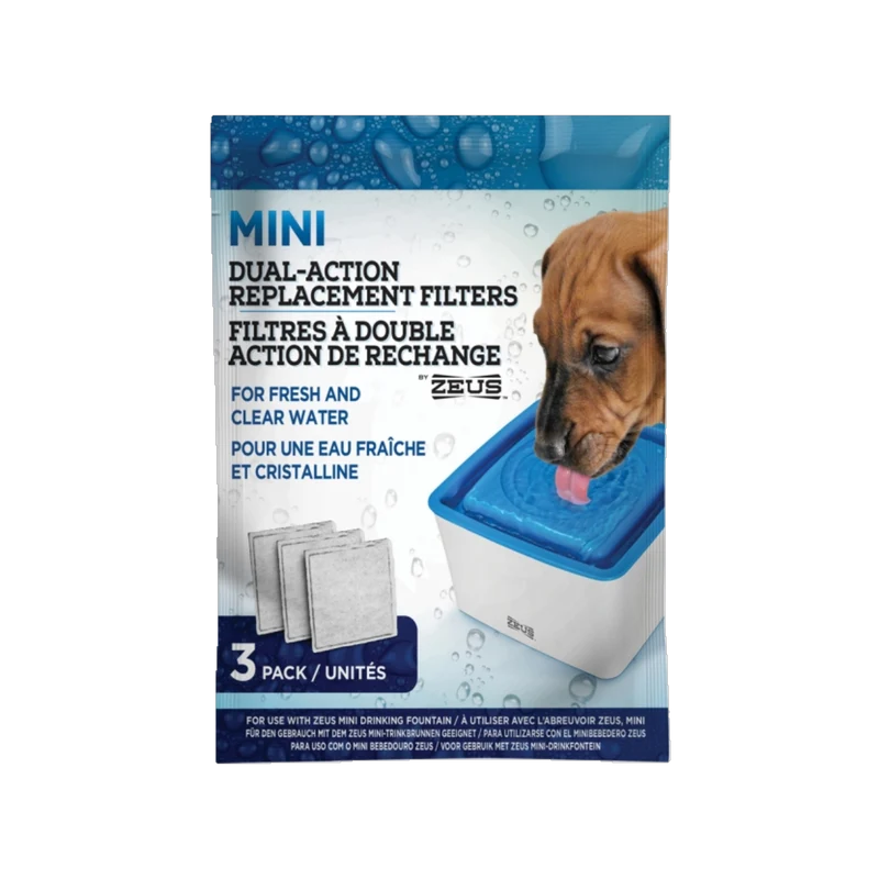3er-Filterpack für ZEUS Mini-Trinkbrunnen – Frisches Wasser für kleine Hunde und Katzen