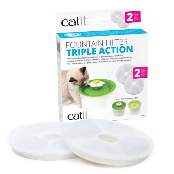 CATIT 2.0 Dreifachwirkender Trinkbrunnenfilter – Für sauberes, sicheres Trinkwasser