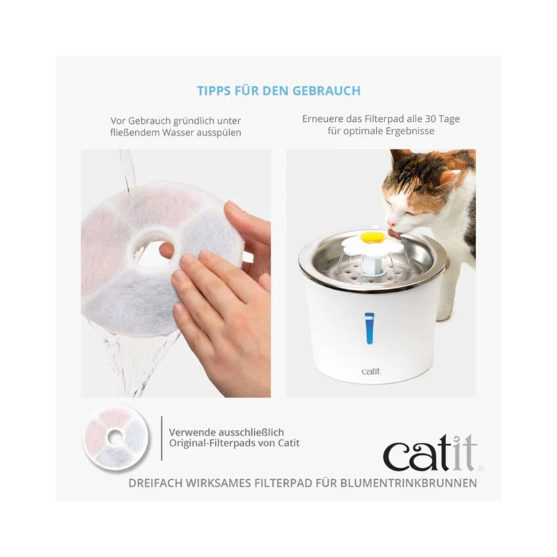Catit Triple Action Filter – rahmenlos & ressourcenschonend für gesünderes Trinkwasser