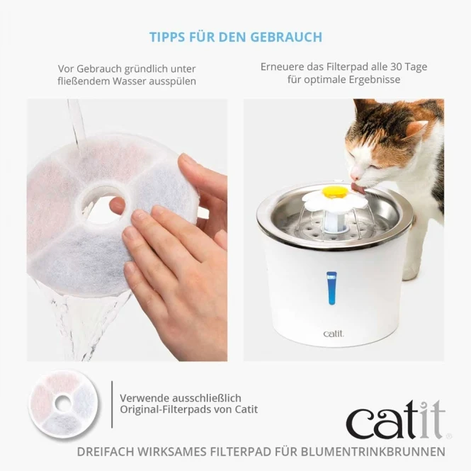 Catit Triple Action Filter – rahmenlos & ressourcenschonend für gesünderes Trinkwasser