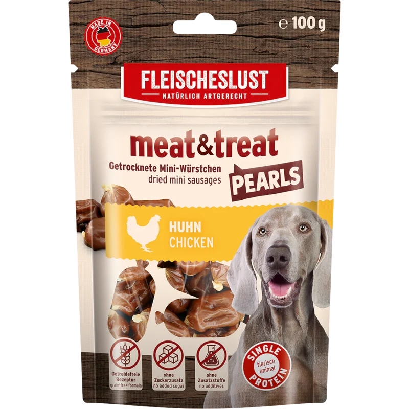 Fleischeslust Dog - Meat & Treat Pearls Huhn