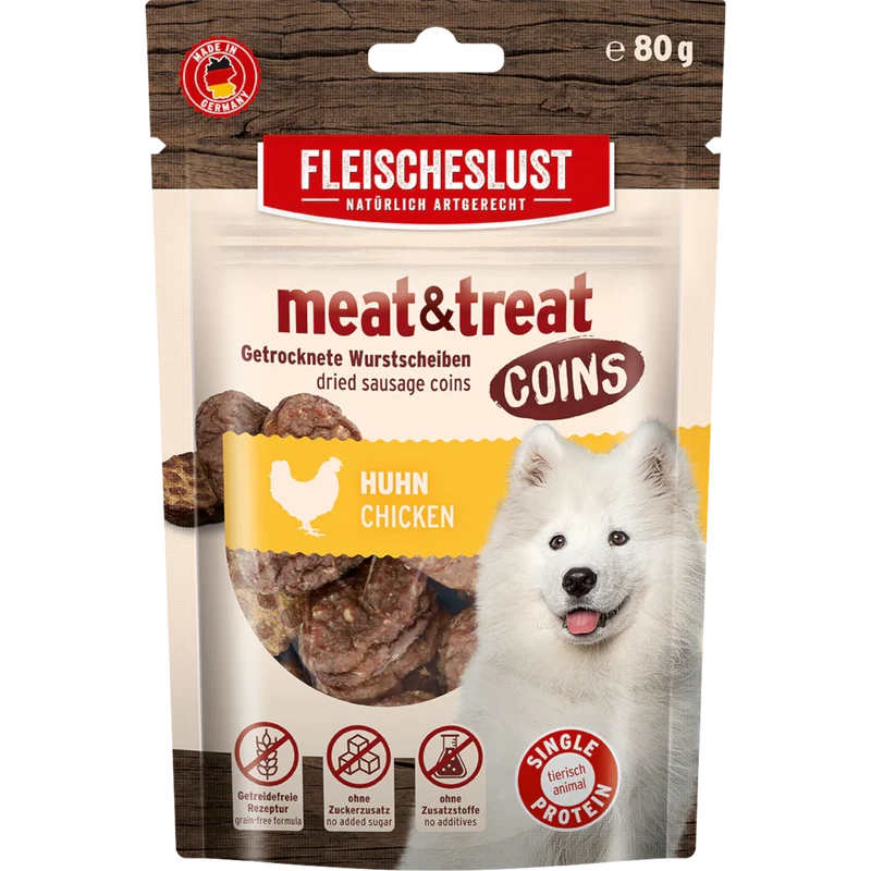 Fleischeslust Dog - Meat & Treat Coins Huhn