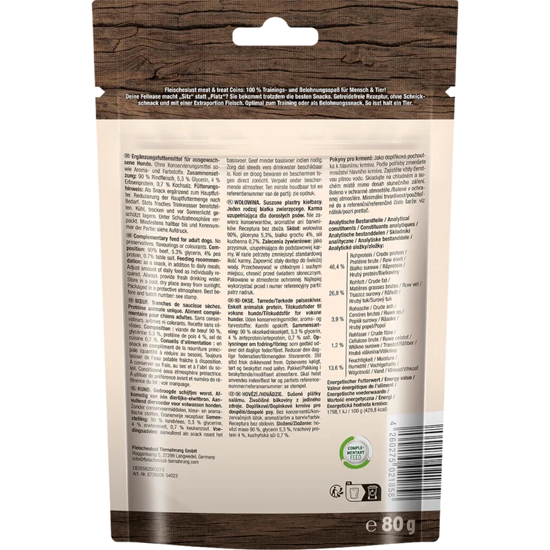 Fleischeslust Dog - Meat & Treat Coins Rind