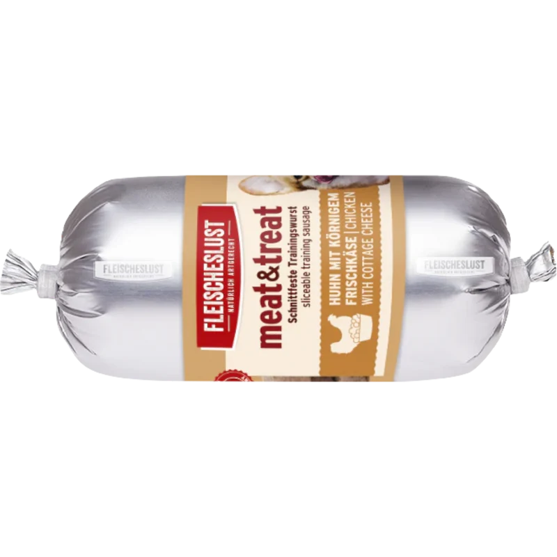 Fleischeslust Dog - Meat & Treat Huhn mit körnigem Frischkäse
