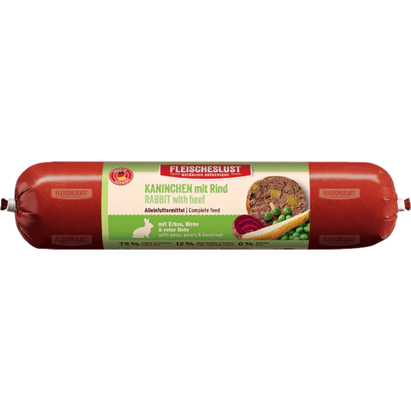 Fleischeslust Dog - Kaninchen mit Rind, Erbse, Birne & Roter Bete