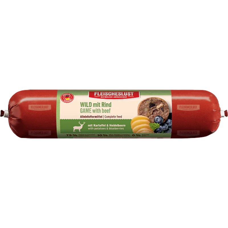 Fleischeslust Dog - Wild mit Rind, Kartoffel & Heidelbeere