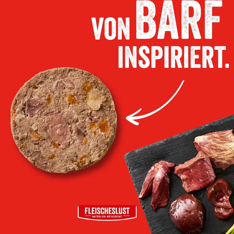 Fleischeslust Dog - Zartes Rind mit Karotte, Hagebutte & Kürbiskernen