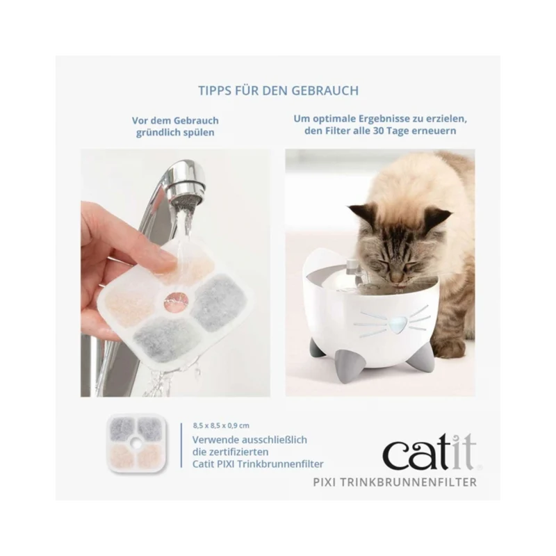 Catit PIXI Trinkbrunnenfilter – Für jederzeit sauberes, gesundes Wasser