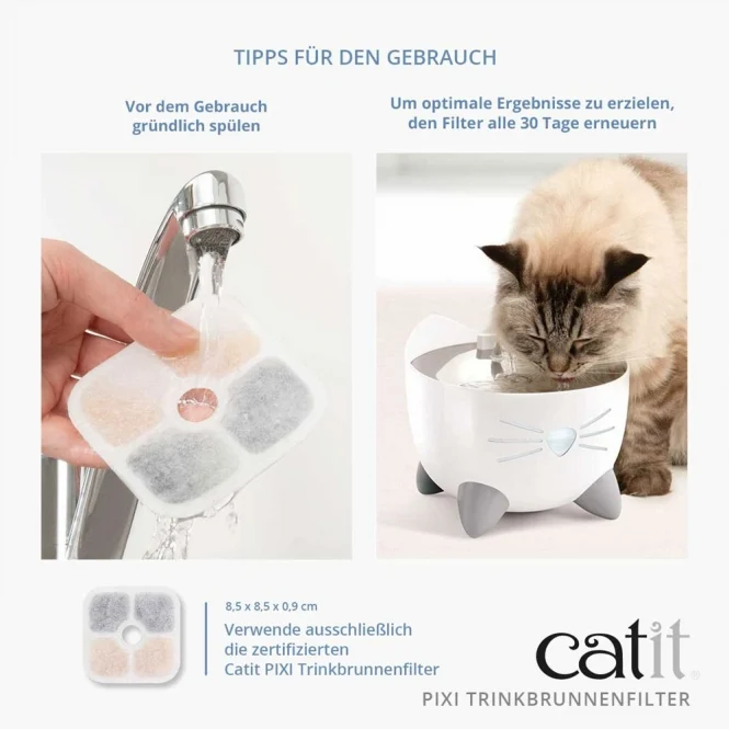 Catit PIXI Trinkbrunnenfilter – Für jederzeit sauberes, gesundes Wasser