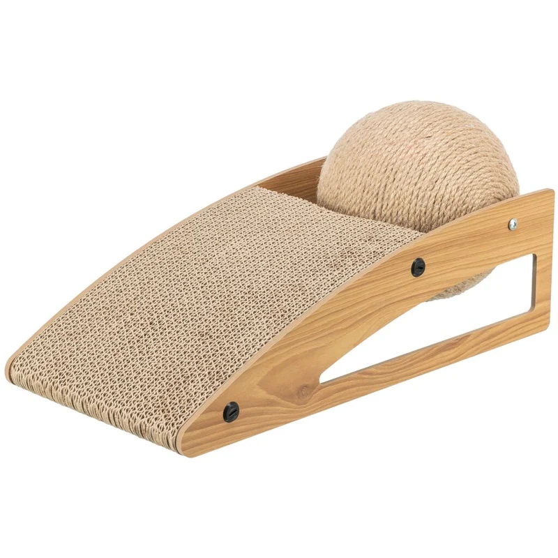 Kratzrampe mit Ball, Kratzpappe/MDF