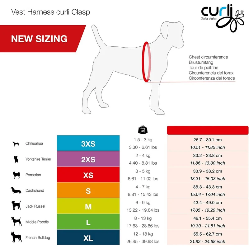 Curli Clasp Vest Hundegeschirr Air-Mesh – ultraleicht, Einhands-Schnalle, reflektierend, 12 Farben