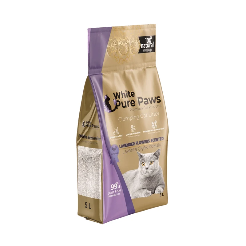 White Pure Paws Premium Bentonit Katzenstreu – 99,5 % staubfrei, stark klumpend & in verschiedenen Düften