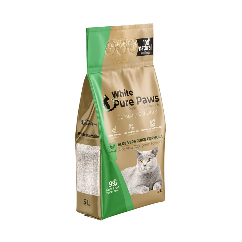 White Pure Paws Premium Bentonit Katzenstreu – 99,5 % staubfrei, stark klumpend & in verschiedenen Düften