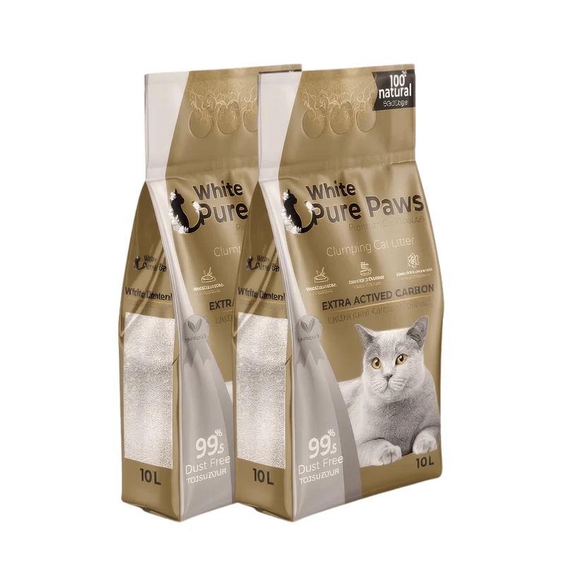 White Pure Paws Premium Bentonit Katzenstreu – 99,5 % staubfrei, stark klumpend & in verschiedenen Düften