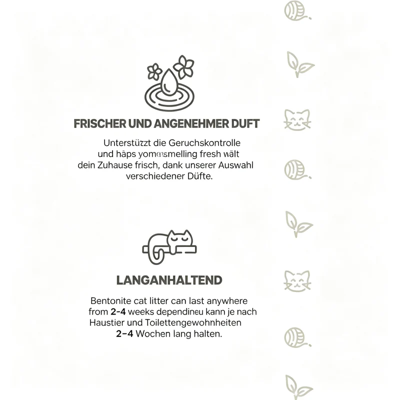 White Pure Paws Premium Bentonit Katzenstreu – 99,5 % staubfrei, stark klumpend & in verschiedenen Düften