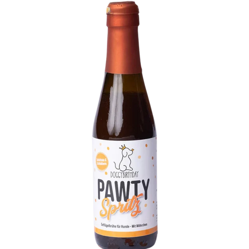 Doggybirthday - Pawty Spritz mit Huhn & Möhrchen