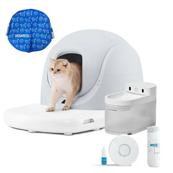 Bundle: Catlink Katzentoilette + Futterautomat
